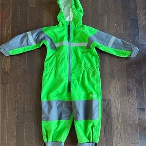 Oaki Green and Gray Waterproof Rain Suit